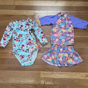 Rufflebutt and UV Skinz 2T bathing suits - gently worn, in excellent condition